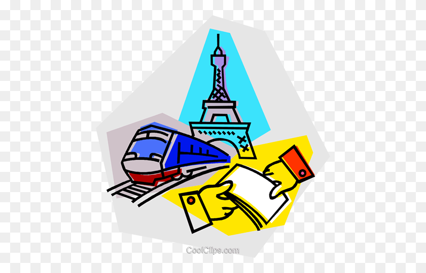 462x480 Paris Francia Royalty Free Vector Clipart Illustration - Paris Clipart
