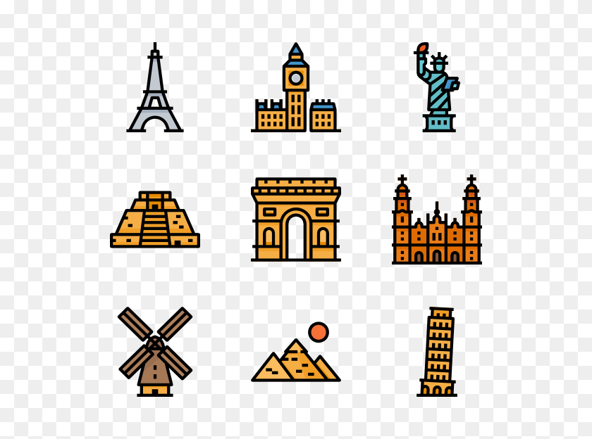 600x564 Paquetes De Iconos De París - París Png