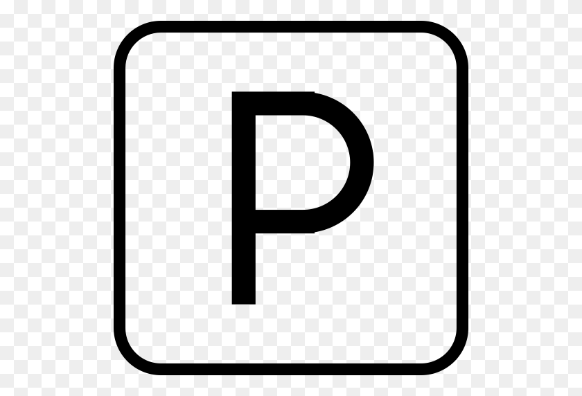 512x512 Бесплатная Парковка, Место Для Парковки, Значок Парковки В Png И Векторном Формате - Парк Клипарт Черно-Белый