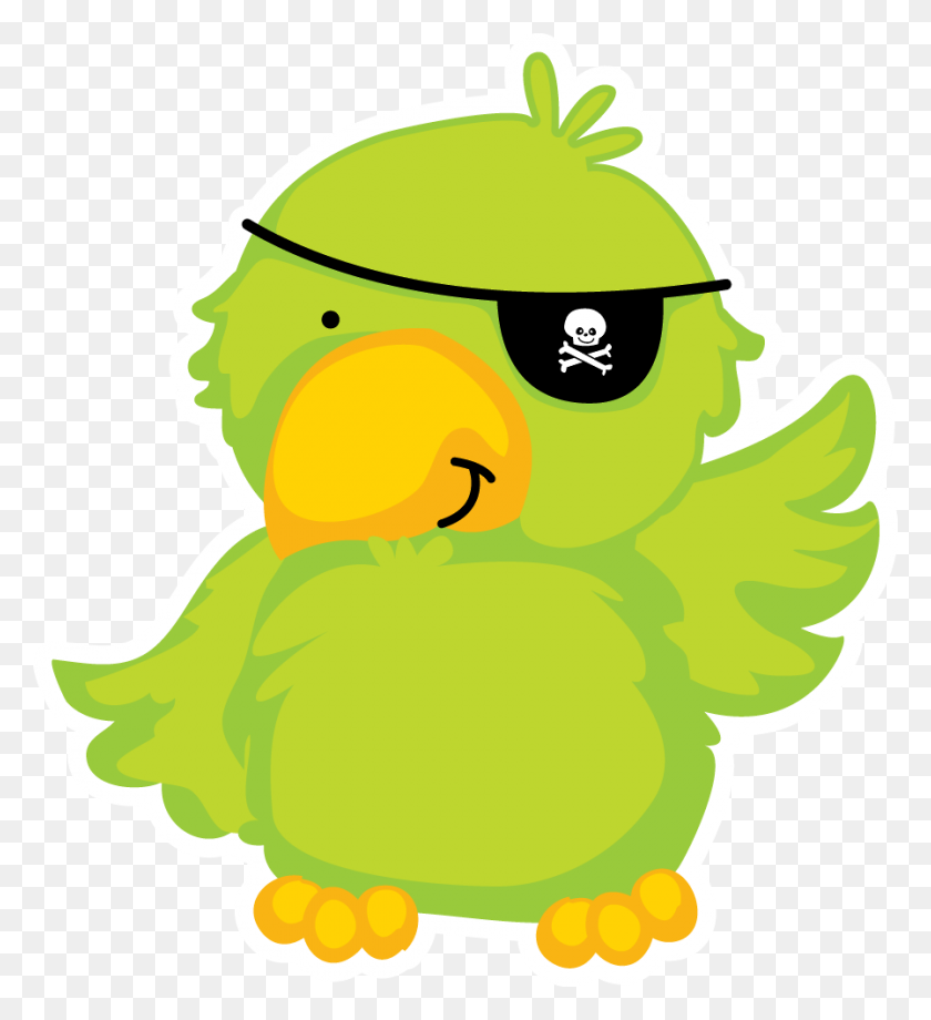 897x989 Parrot Animalitos Piratas, Clipart Y Pirate - Pirate Parrot Clipart