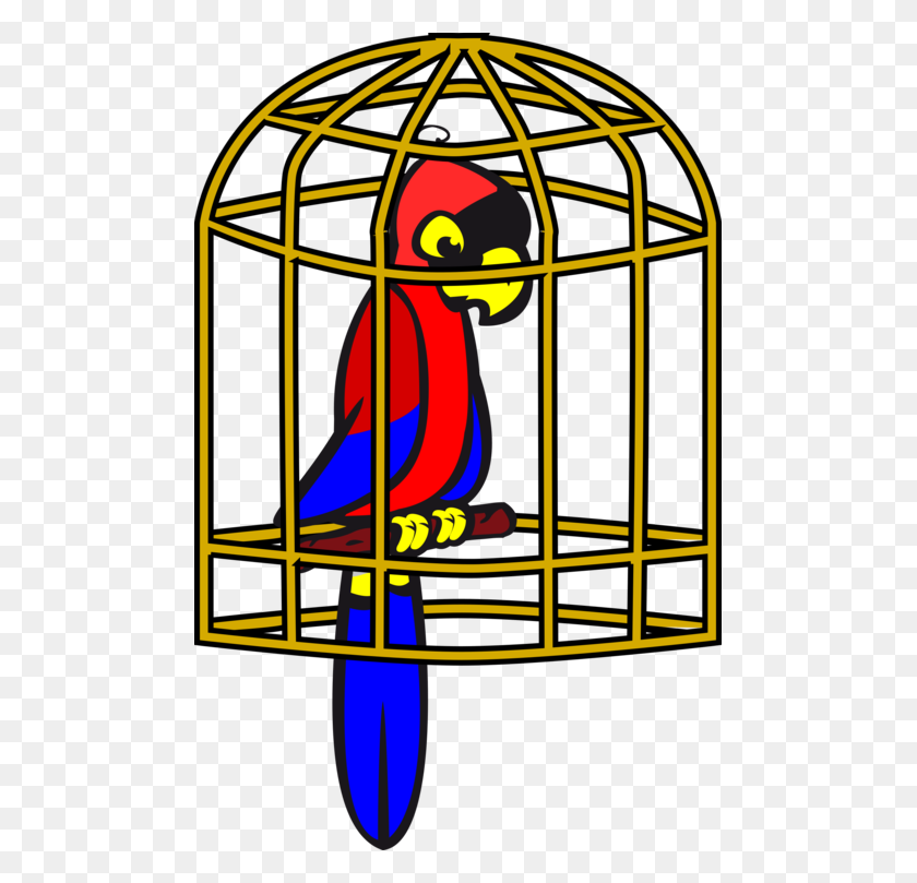 483x749 Parrot Birdcage Pet - Pet Shop Clipart
