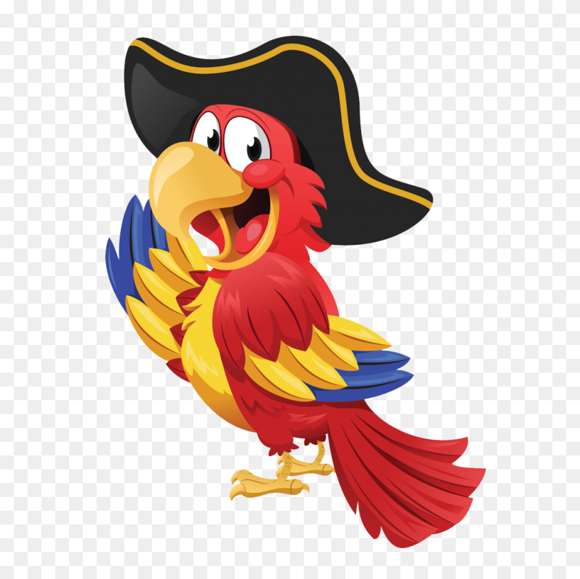 1000x1000 Parrot Pirate Fondo Transparente - Cumpleaños Sombrero Clipart Fondo Transparente