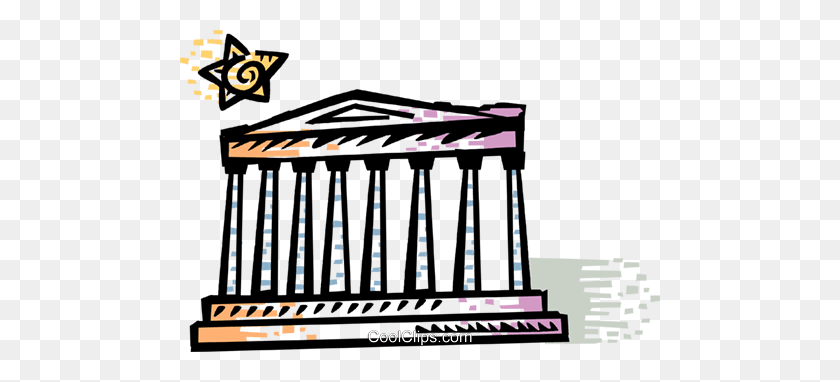480x322 Parthenon Royalty Free Vector Clip Art Illustration - Parthenon Clipart