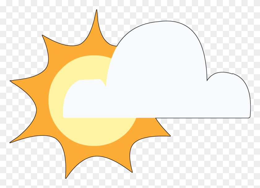 1024x720 Partly Cloudy Icon - Cloudy Weather Clipart