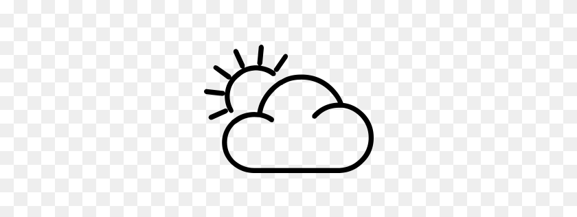 256x256 Небольшая Облачность Значок Идеи Выжигания По Дереву Погода - Переменная Облачность Клипарт