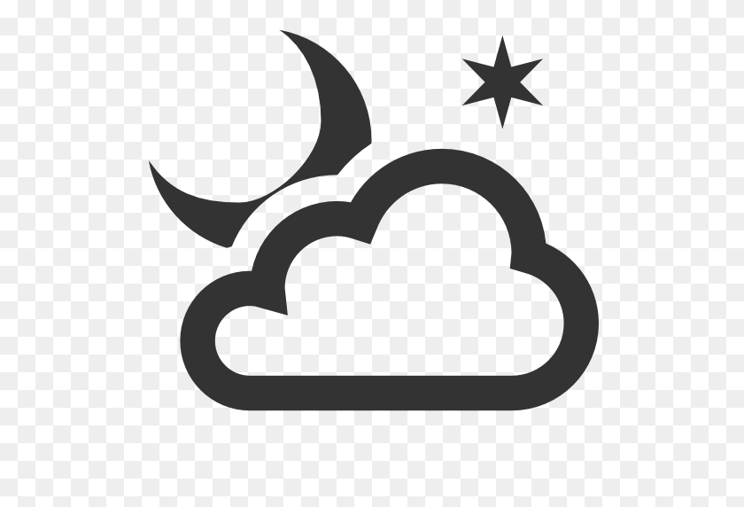 512x512 Partly Cloudy Night Png Image Royalty Free Stock Png Images - Night PNG