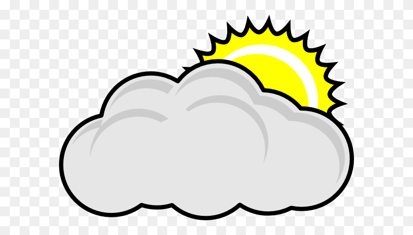600x418 Partly Cloudy With Sun Clip Art - Sun With Sunglasses Clipart