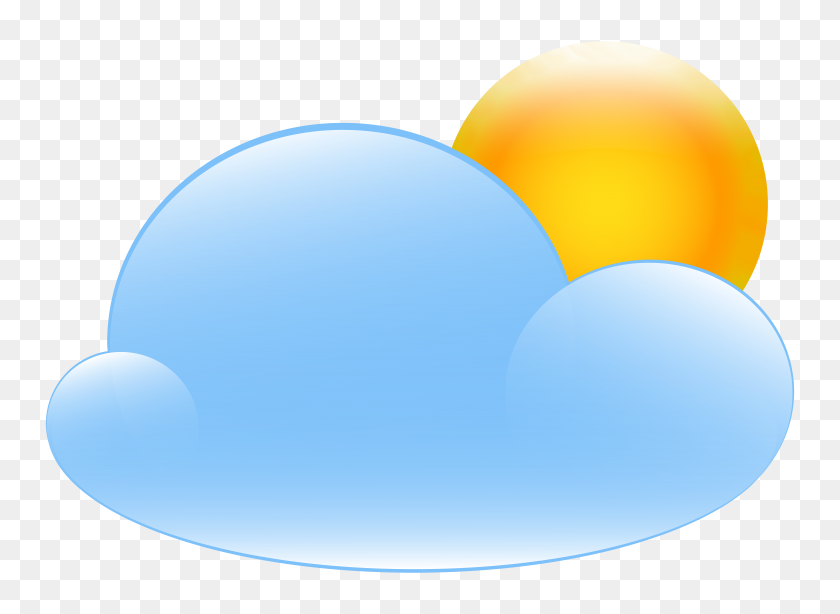 8000x5690 Partly Cloudy With Sun Weather Icon Png Clip Art - Weather Clipart