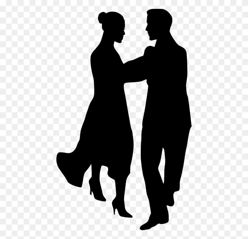 458x749 Partner Dance Silhouette Ballroom Dance Waltz - Old Couple Clipart
