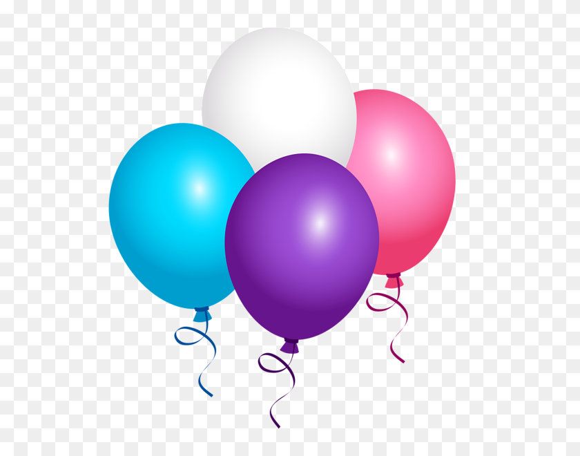 541x600 Party! Balloons, Clip - Balloons And Confetti Clipart
