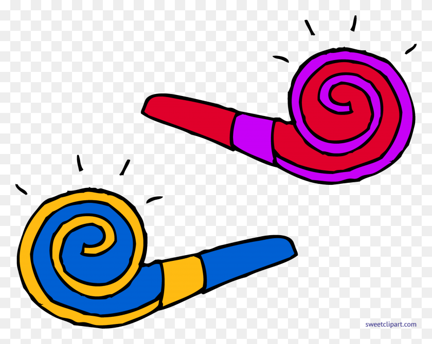4660x3647 Party Blowers Clip Art - Party Blower PNG