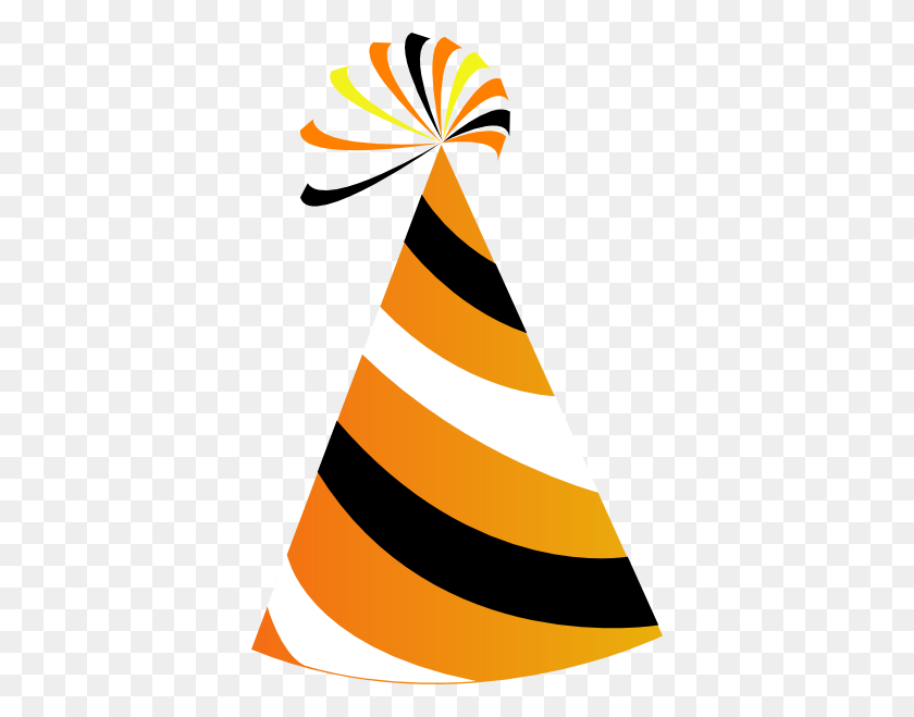 378x599 Party Clipart Orange - Orange Clipart Black And White