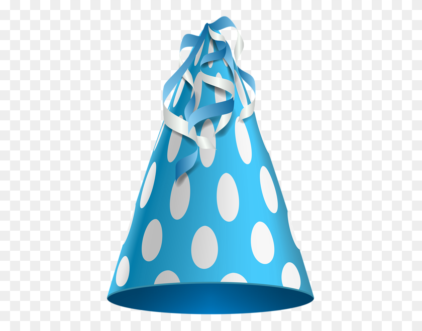 430x600 Party Hat Blue Transparent Clip - New Years Hat Clipart
