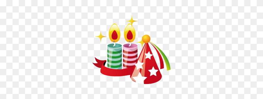 256x256 Party Hat Candles Icon Christmas Iconset Mohsen Fakharian - Party Icon PNG