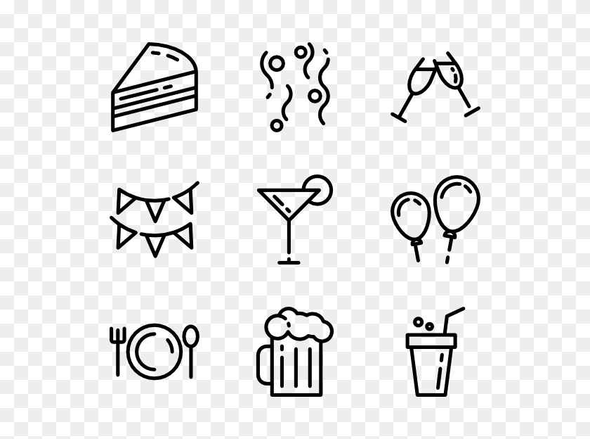 600x564 Party Icon Icon Packs - Party Icon PNG