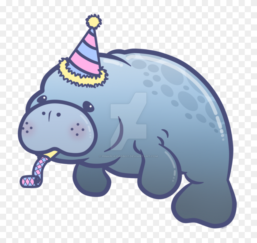 920x869 Party Manatee Charm Design - Manatee PNG