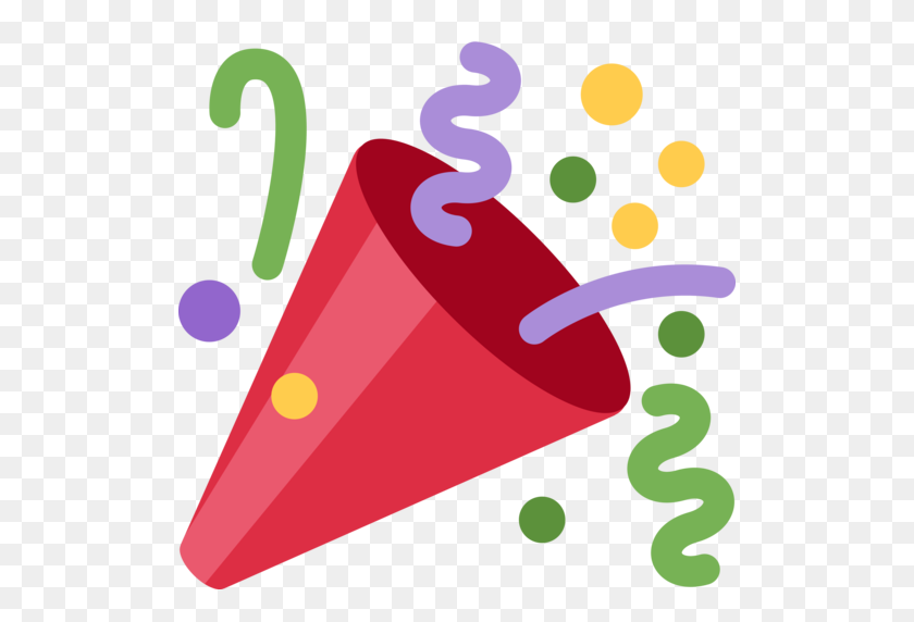 512x512 Party Popper Emoji - Party Popper Clipart