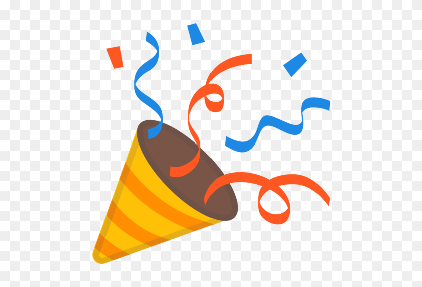 512x512 Party Popper Emoji - Birthday Emoji PNG