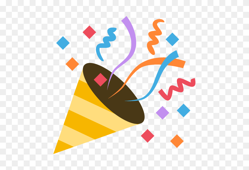 512x512 Party Popper Emoji Para Facebook, Correo Electrónico Sms Id - Celebración Emoji Png