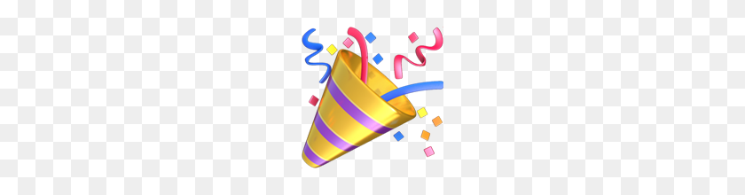 160x160 Party Popper Emoji On Apple Ios - Party Emoji PNG