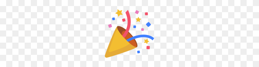 160x160 Party Popper Emoji On Facebook - Party Emoji PNG