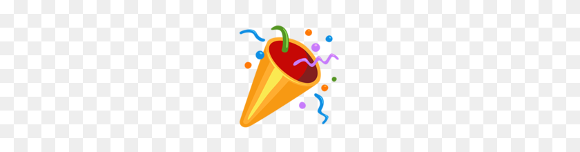 160x160 Party Popper Emoji En Messenger - Party Emoji Png