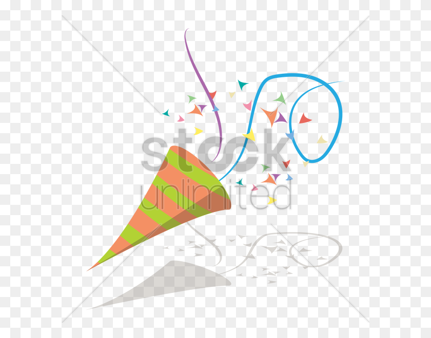 600x600 Party Poppers Imagen Vectorial - Party Popper Clipart