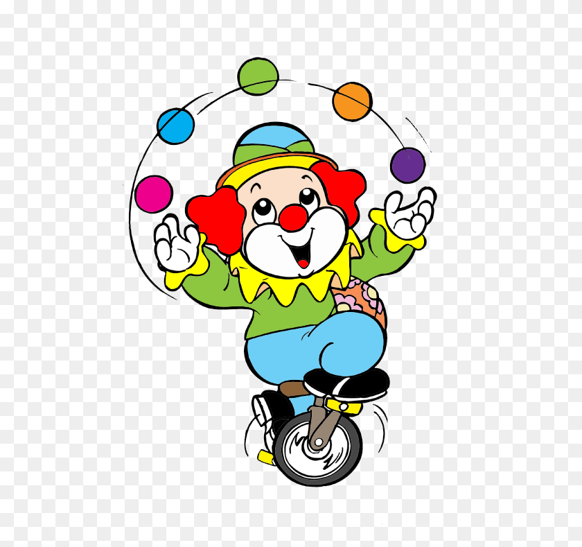 564x729 Passatempo Da Ana - Circus Clown Clipart