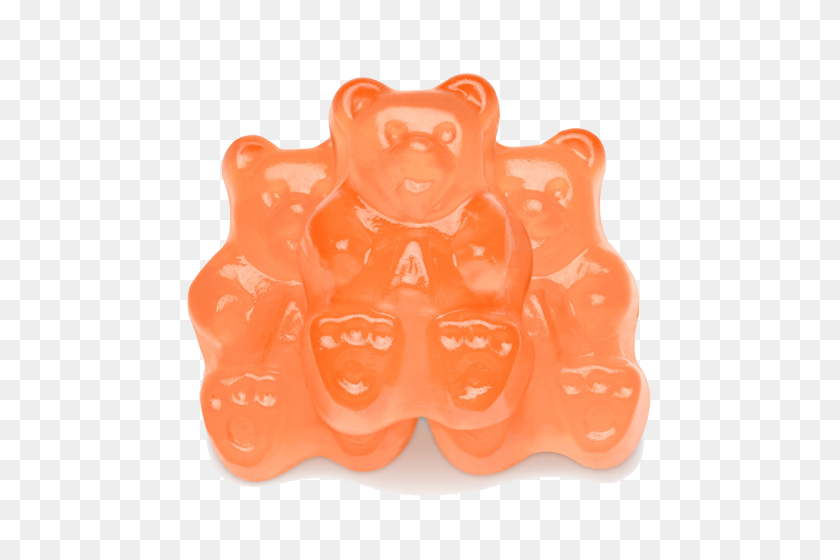 500x500 Passionate Peach Gummi Bears - Gummy Bear PNG