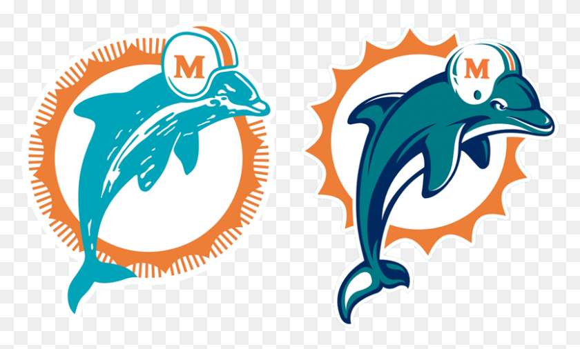 800x458 Прошлые И Настоящие Логотипы Дельфинов Включены В Список Лучших Нфл - Логотип Miami Dolphins Png