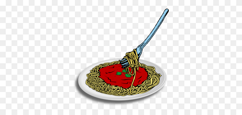 333x340 Pasta Spaghetti With Meatballs Italian Cuisine Marinara Sauce Free - Pasta Clip Art