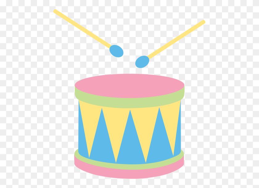 493x550 Pastel Kids Drum - Drum Clipart