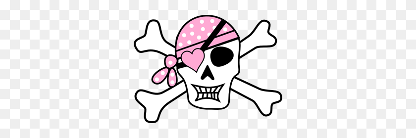 300x219 Pastel Pink Pirate Cross Bones Png Clip Arts For Web - Bones PNG