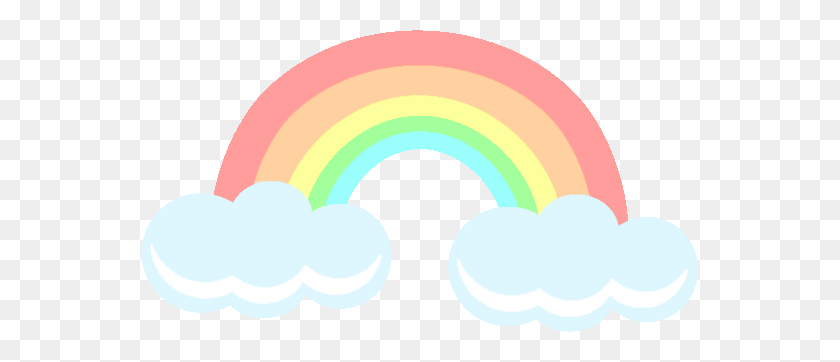 556x302 Pastel Rainbow - Пастельный Радужный Клипарт