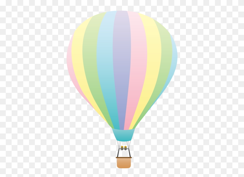 407x550 Pastel Rainbow Hot Air Balloon Hot Air Balloons Air Balloon - Pastel Rainbow Clipart