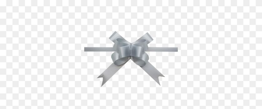 300x290 Pastel Silver Pull Bows Pale Silver Gift Bow Pale Grey Bow Grey - Silver Ribbon PNG