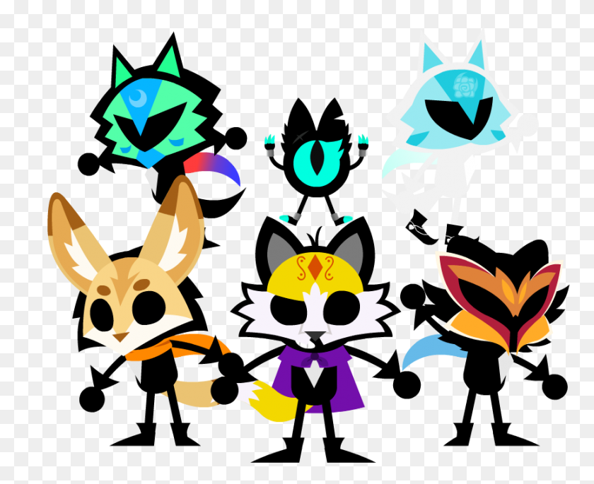 863x692 Patacrew All The Fox Heroes! - Topaz PNG