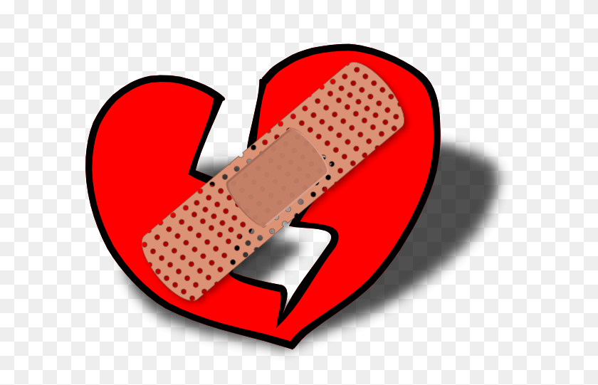600x481 Patched Broken Heart Png Large Size - Broken Heart PNG