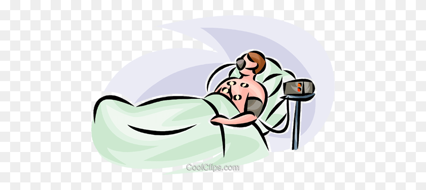 480x315 Patient Hooked Up To A Heart Monitor Royalty Free Vector Clip Art - Patient Clipart