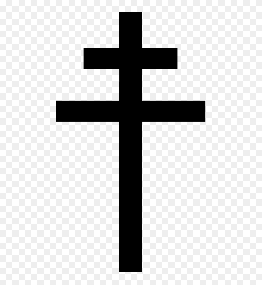 500x855 Patriarchal Or Archbishop Cross - White Cross PNG
