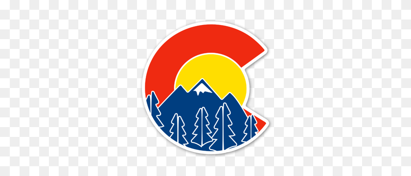 300x300 Etiquetas Engomadas Del Patriota Y Etiquetas Engomadas Del Orgullo Del Estado Para Todos Los Estados Unidos - Bandera De Colorado Png