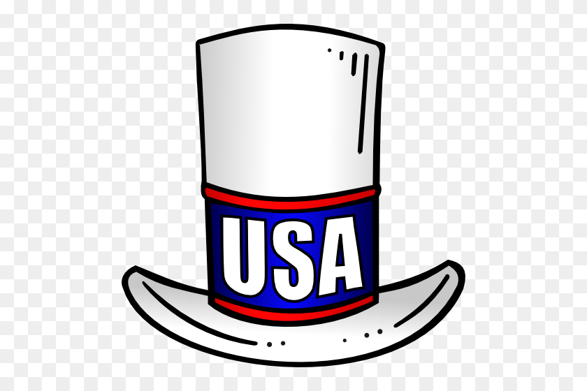 500x500 Patriotic Usa Top Hat Clip Art A Variation Of The Uncle Sam Top - Us Navy Clipart