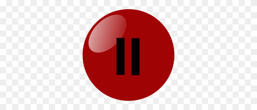 300x300 Кнопка Паузы Темно-Красный Клипарт - Кнопка Паузы Png