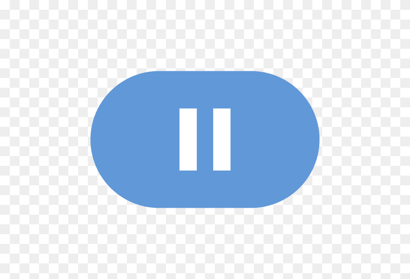 512x512 Pause Button Flat Icon - Pause Button PNG