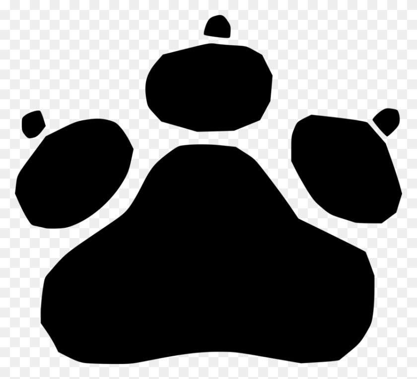 830x750 Лапа Кошка Собака Медведь Тигр - Тигр Клипарт Черно-Белый