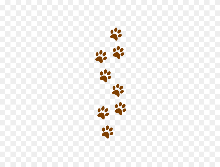 144x579 Paw Clipart Dog Tracks - Dog Border Clipart