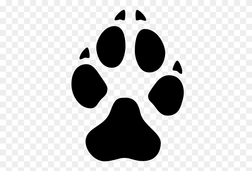 512x512 Paw Clipart Dog Tracks - Dog Paw Clipart Black And White