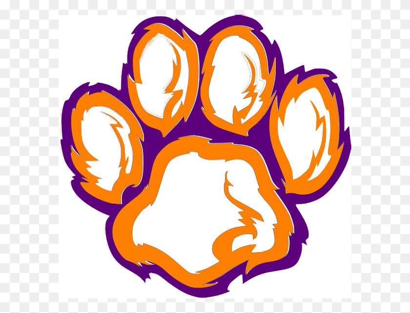 600x582 Paw Clipart Lsu Tiger - Halo Clipart
