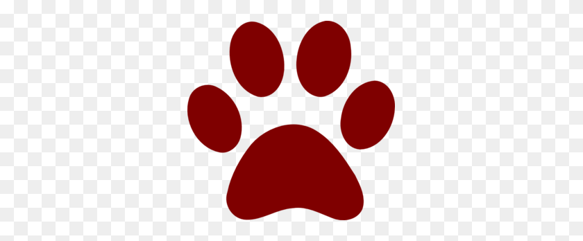 299x288 Paw Clipart Maroon - Cougar Paw Clip Art