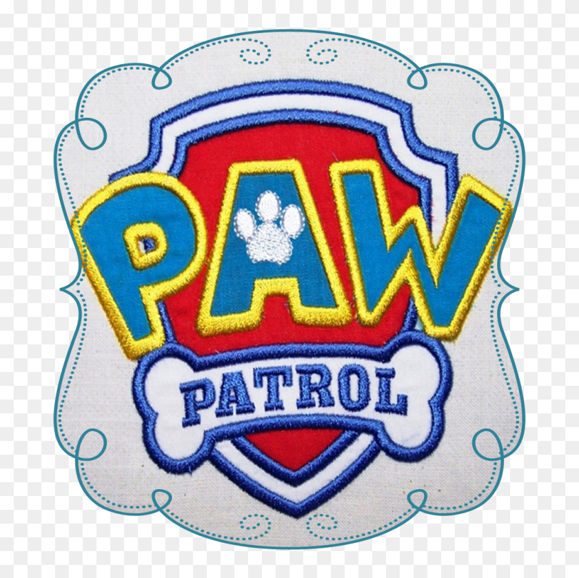 1000x1000 Paw Patrol Logo Applique - Paw Patrol Logo PNG
